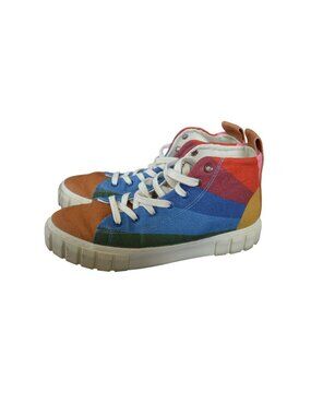 Farm Rio Rainbow Sun Platform High Top Sneakers Women Size 9.5 Bohemian Summer